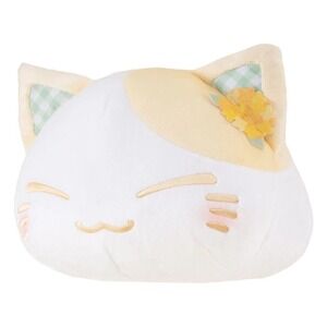 Nemuneko Cat Plush Figure Rapeseed Flower Pattern (Yellow)